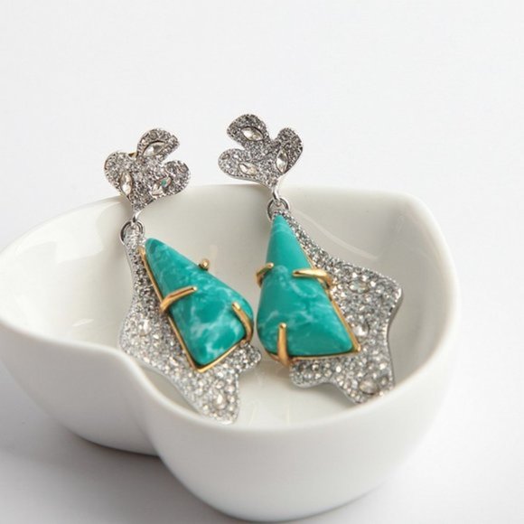 Alexis Bittar Turquoise Turquoise Fashion Earrings for sale  Alexis Bittar Turquoise Full Drill Earrings